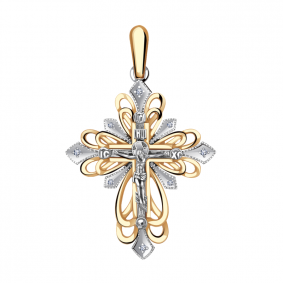 Золотая подвеска Александра 1030268сбк с бриллиантом 1030268сбк фото