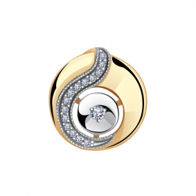 Золотая подвеска Александра 1030306сбк с бриллиантом 1030306сбк фото