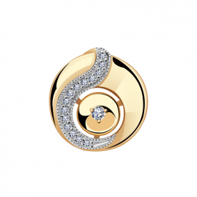 Золотая подвеска Александра 1030306ск с бриллиантом 1030306ск фото