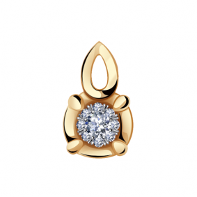 Золотая подвеска Александра 1030311ск с бриллиантом 1030311ск фото
