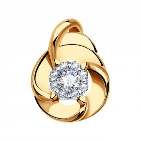 Золотая подвеска Александра 1030313ск с бриллиантом 1030313ск фото