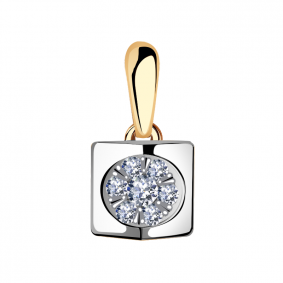 Золотая подвеска Александра 1030314сбк с бриллиантом 1030314сбк фото