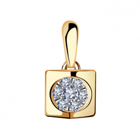Золотая подвеска Александра 1030314ск с бриллиантом 1030314ск фото