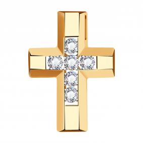 Золотая подвеска Александра 1030319ск с бриллиантом 1030319ск фото