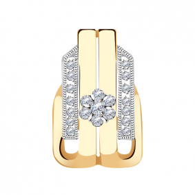 Золотая подвеска Александра 1030322ск с бриллиантом 1030322ск фото