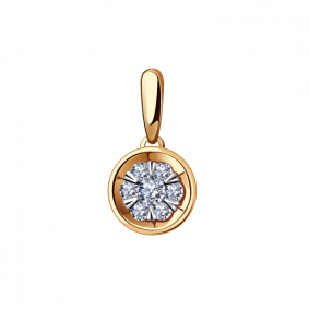 Золотая подвеска Александра 1030332ск с бриллиантом 1030332ск фото