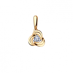 Золотая подвеска Александра 1030336ск с бриллиантом 1030336ск фото