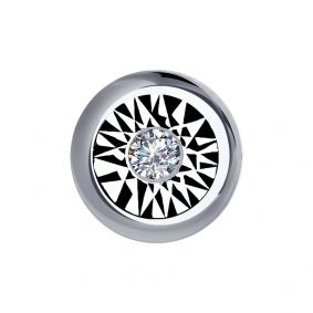 Подвеска из белого золота SOKOLOV 1030751-3 с бриллиантом 1030751-3 фото