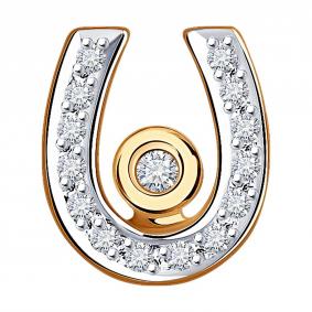 Золотая подвеска Символ года SOKOLOV с бриллиантом 1030857 1030857 фото