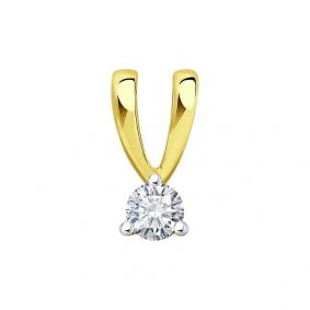 Подвеска из лимонного золота SOKOLOV 1030887-2 с бриллиантом 1030887-2 фото