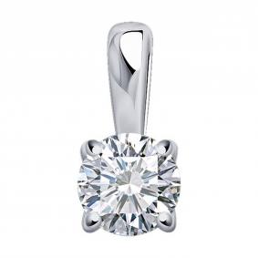 Подвеска из белого золота SOKOLOV 1030895-3-5 с бриллиантом выращенным 1030895-3-5 фото