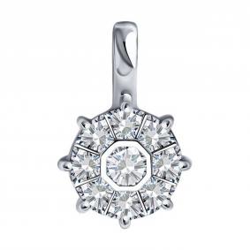 Подвеска из белого золота SOKOLOV 1030929-3 с бриллиантом 1030929-3 фото