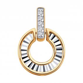 Золотая подвеска SOKOLOV 1030945 с бриллиантом 1030945 фото
