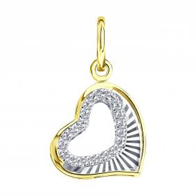 Золотая подвеска SOKOLOV 1030946-2 с бриллиантом 1030946-2 фото