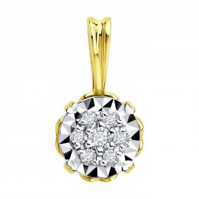 Золотая подвеска SOKOLOV 1030959-2 с бриллиантом 1030959-2 фото