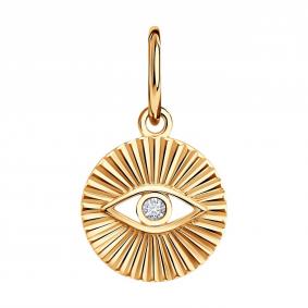 Золотая подвеска SOKOLOV 1030989 с бриллиантом 1030989 фото