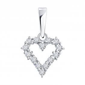 Золотая подвеска SOKOLOV 1030996-3-5 с бриллиантом выращенным 1030996-3-5 фото