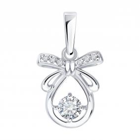 Золотая подвеска SOKOLOV 1030999-3-5 с бриллиантом выращенным 1030999-3-5 фото