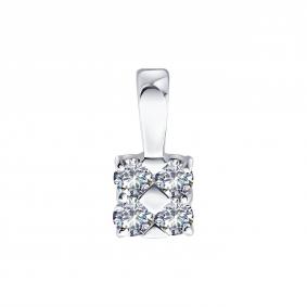 Золотая подвеска SOKOLOV 1031014-3-5 с бриллиантом выращенным 1031014-3-5 фото