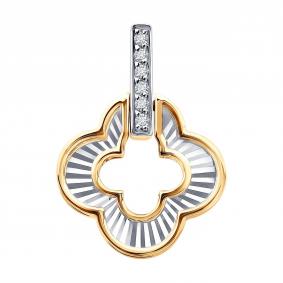 Золотая подвеска SOKOLOV 1031017 с бриллиантом 1031017 фото