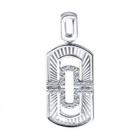 Подвеска из белого золота SOKOLOV 1031023-3 с бриллиантом 1031023-3 фото