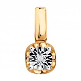 Золотая подвеска SOKOLOV 1031038 с бриллиантом 1031038 фото