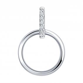 Золотая подвеска SOKOLOV 1031039-3 с бриллиантом 1031039-3 фото