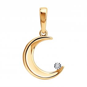 Золотая подвеска SOKOLOV 1031044 с бриллиантом 1031044 фото