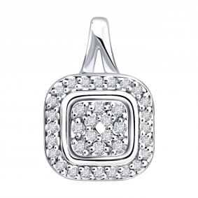 Подвеска из белого золота SOKOLOV 1031060-3 с бриллиантом 1031060-3 фото