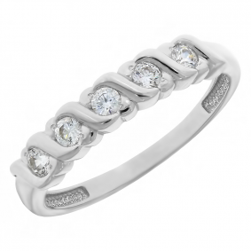 Кольцо из белого золота Александра 10356с с Swarovski 10356с фото