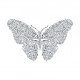 Брошь из белого золота SOKOLOV 1040039-3 с бриллиантом 1040039-3 фото