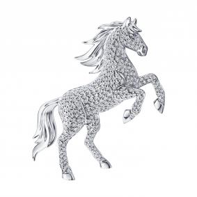 1040057-3: Брошь из белого золота с бриллиантами 1040057-3 фото