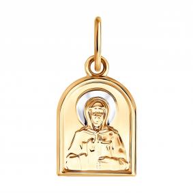 Золотая подвеска-иконка Святая блаженная Матрона SOKOLOV 104229 104229 фото