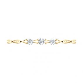 Золотой браслет SOKOLOV 1050095 с бриллиантом 1050095 фото