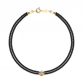 Золотой браслет SOKOLOV 1050120 с бриллиантом и шпинелью 1050120 фото