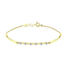 Браслет из лимонного золота SOKOLOV 1050182-2 с бриллиантом 1050182-2 фото