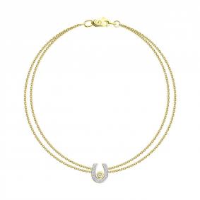 Браслет из лимонного золота SOKOLOV 1050210-2 с бриллиантом 1050210-2 фото