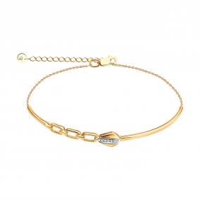 Золотой браслет SOKOLOV 1050377 с бриллиантом 1050377 фото