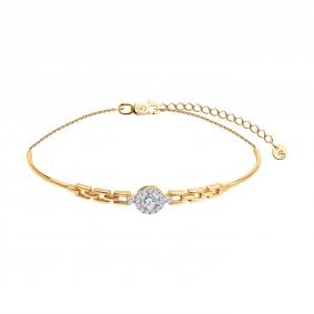 Золотой браслет SOKOLOV 1050418-5 с бриллиантом выращенным 1050418-5 фото