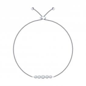 Браслет из белого золота SOKOLOV 1050428-3-5 с бриллиантом выращенным 1050428-3-5 фото