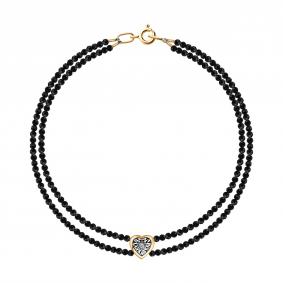 Золотой браслет SOKOLOV 1050438 с бриллиантом и шпинелью 1050438 фото