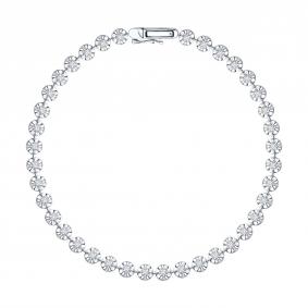 Браслет из белого золота SOKOLOV 1050441-3-5 с бриллиантом выращенным 1050441-3-5 фото