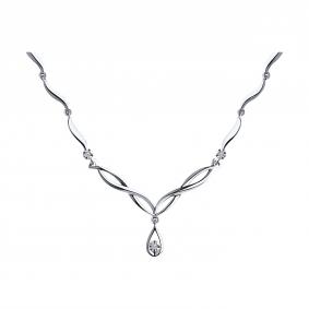 Колье из белого золота SOKOLOV 1070093 с бриллиантом 1070093 фото