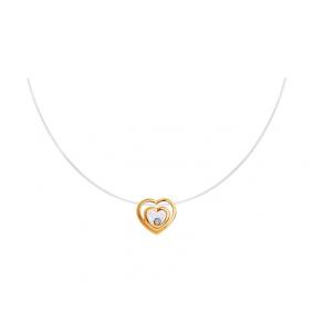 Золотое колье с подвижным бриллиантом 1070129 1070129 фото