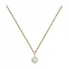 Золотое колье SOKOLOV 1070174-5 с бриллиантом выращенным 1070174-5 фото