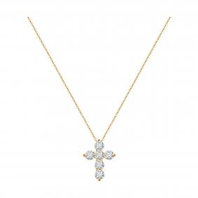 Золотое колье Крест SOKOLOV с бриллиантом выращенным 1070239-5 1070239-5 фото