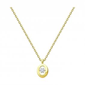 1070388-2: Колье из желтого золота с бриллиантом 1070388-2 фото