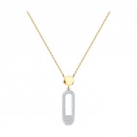 Золотое колье SOKOLOV 1070406 с бриллиантом 1070406 фото