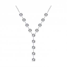 Колье из белого золота SOKOLOV 1070416-3 с бриллиантом 1070416-3 фото