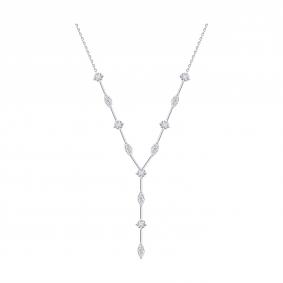 1070431-3-5: Колье из белого золота с бриллиантами выращенными 1070431-3-5 фото